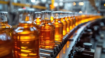 A production line in a beverage factory, highlighting efficiency and innovation in food and drink manufacturing