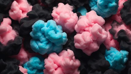 Fototapeta premium black cotton candy abstract background art design