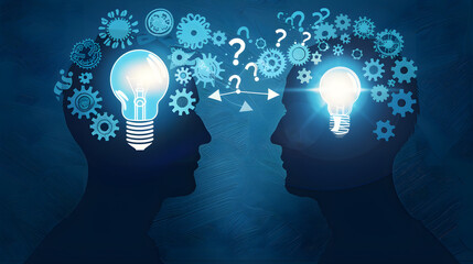 knowledge transfer and cognitive sharing between two human heads