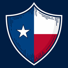 This shield showcases the Lone Star State’s resilience and spirit, evoking memories of the Alamo and the Texas 