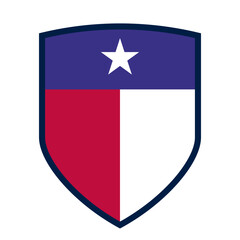  The Lone Star Flag of Texas, a powerful symbol of state pride and independence, captured in a shield-shaped design.