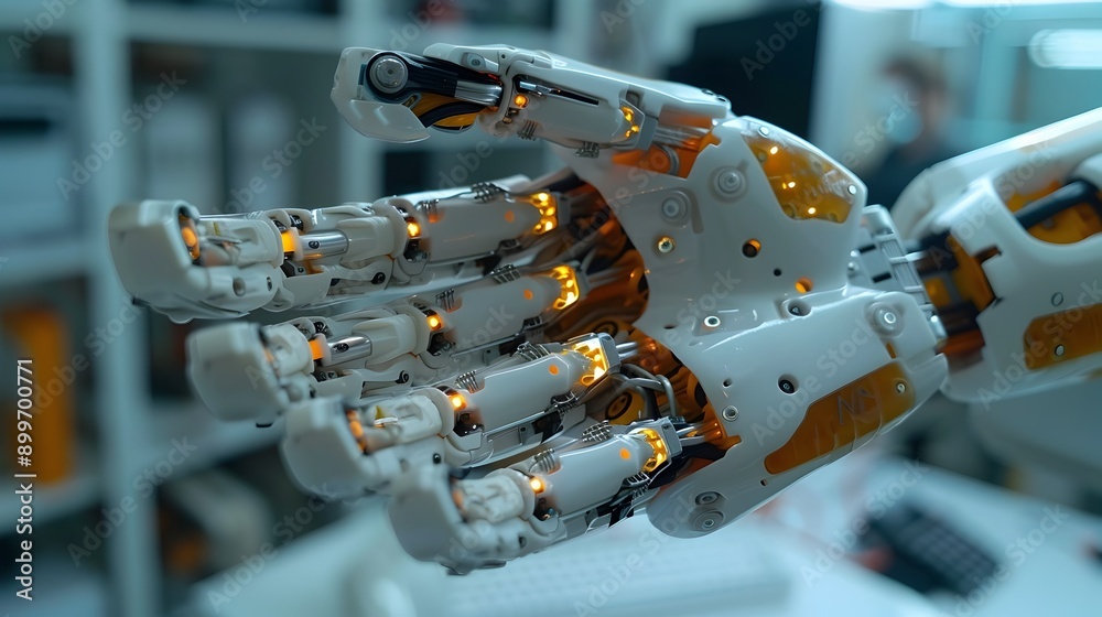 Poster robotic hand with advanced ai driven dexterity for delicate tasks