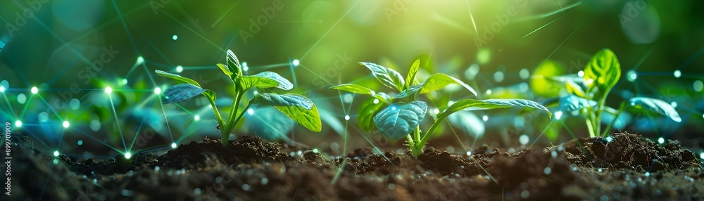 Poster smart agriculture system using to optimize crop growth and farming practices
