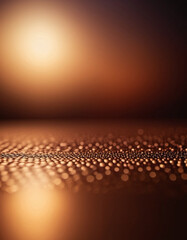 Fototapeta premium A close-up of bronze surface with a gradient, featuring curved lines and subtle light reflections. The texture of the bronze is smooth and metallic, creating a visually captivating abstract image. AI