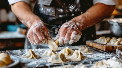Chef Making Dumplings