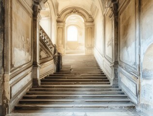 Fototapeta premium Elegant Staircase with Ornate Details