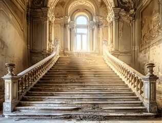 Obraz premium Elegant Staircase with Ornate Details