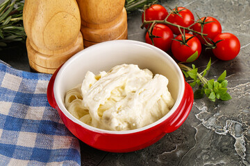 Italian delicous stracciatella cheese