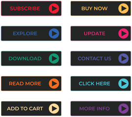 buttons for web vector