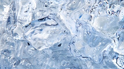 Obraz premium Frozen texture resembling thick ice, with swirling blue and white patterns.