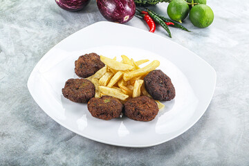 Vegan cuisine - chickpea round falafel