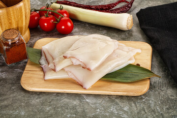 Fresh raw squid for cooking