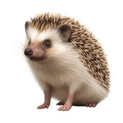 Obraz premium cute hedgehog looking isolated on white