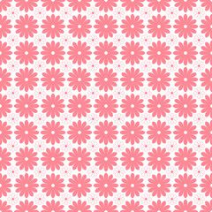Flower Seamless Pattern on Pink