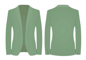 Green business tuxedo. vector illustration