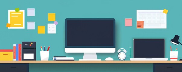 Organized Home Office Desk Setup