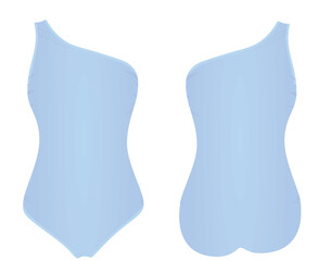 Blue swim suit. vector illustration