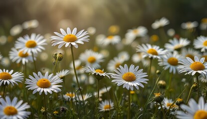 Fototapeta premium Sunny Daisy Field in Bloom