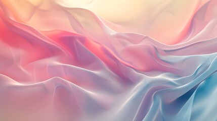 Obraz premium Soft, pastel-colored abstract waves creating a serene and calming visual