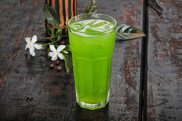 Tasty Mint lemonade with ice