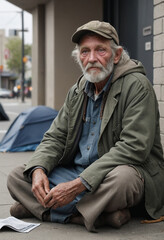 Fototapeta premium Veteran homelessness 
