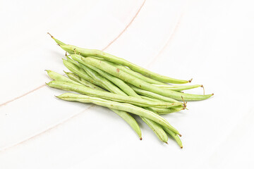 Raw fresh young green bean