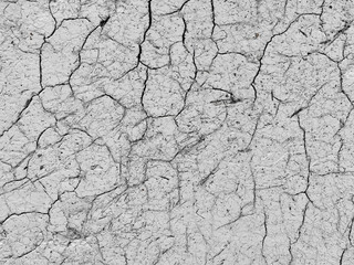 Fototapeta premium Dry cracked earth surface revealing patterns of drought conditions in rural landscape