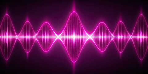 Fototapeta premium Neon sound waves abstract wallpaper with pink render design, neon, sound waves, abstract, render, pink, waves, wallpaper
