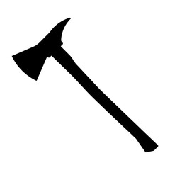Fire Axe Sign Symbol. Firefighter Axe. Vector Illustration.