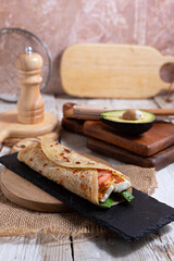 ortilla flatbread wraps stuffed, Chapati sandwich, cheese, falafel
