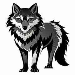 Wolf Silhouette Vector Illustration 