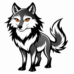 Wolf  Silhouette Vector Illustration
