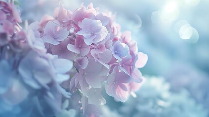 Hydrangea Flowers in Soft Focus for Background