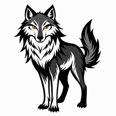Wolf  Silhouette Vector Illustration
