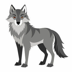 Wolf  Silhouette Vector Illustration
