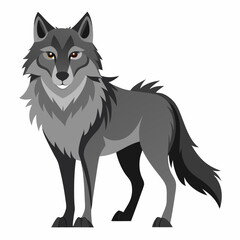 Wolf  Silhouette Vector Illustration
