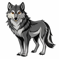 Wolf  Silhouette Vector Illustration
