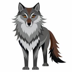 Wolf  Silhouette Vector Illustration
