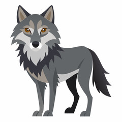 Wolf  Silhouette Vector Illustration
