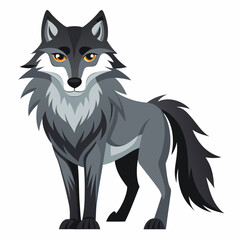 Wolf  Silhouette Vector Illustration
