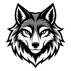 Naklejka premium Wolf Silhouette Vector Illustration 