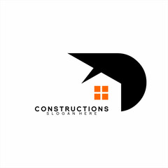Real Estate logo design with unique letter D concept.