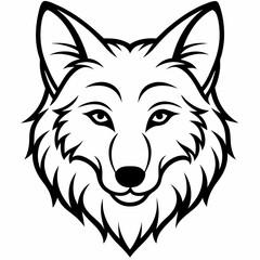 Naklejka premium Wolf Silhouette Vector Illustration 