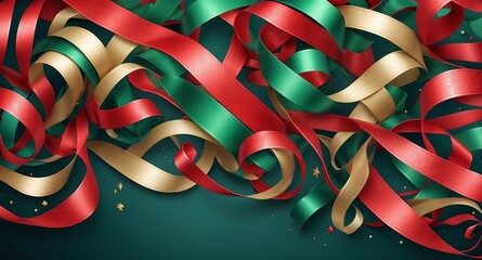 christmas ribbons abstract background design illustration backdrop