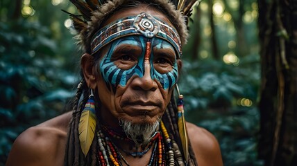 face of indian totem