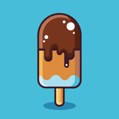Ice cream Silhouette Vector illustration