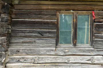 old wooden wall and window