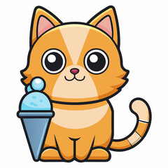 Cute cat Vector illustration
