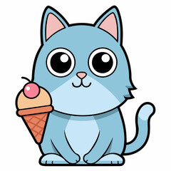 Cute cat Vector illustration