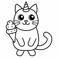 Cute cat Vector illustration